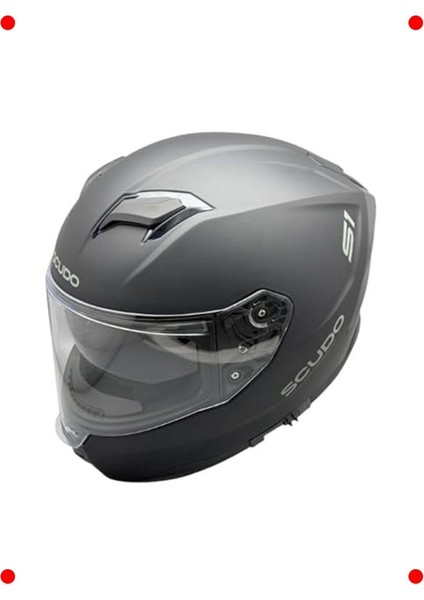 Kapalı Motosiklet Kaskı - Güneş Vizörlü, Mat Siyah S