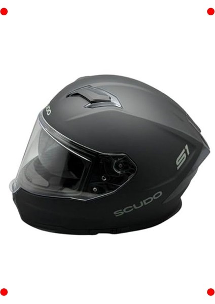 Kapalı Motosiklet Kaskı - Güneş Vizörlü, Mat Siyah S modelleri