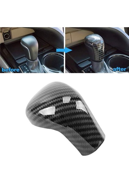 2x Karbon Fiber Baskı Toyota Camry Için Otomatik Dişli Vites Knob Kapak Döşeme 2018-2020 Avalon Corolla Hatchback 2019 2020 (Yurt Dışından) fırsatları