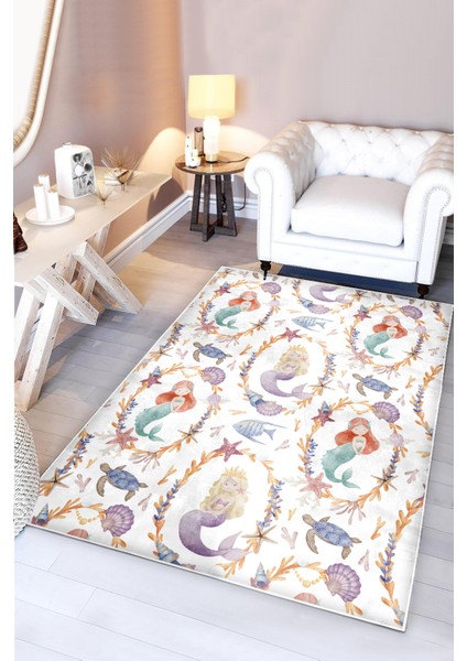 Denizkızı Masalı Bambu Çocuk Odası Halısı modelleri