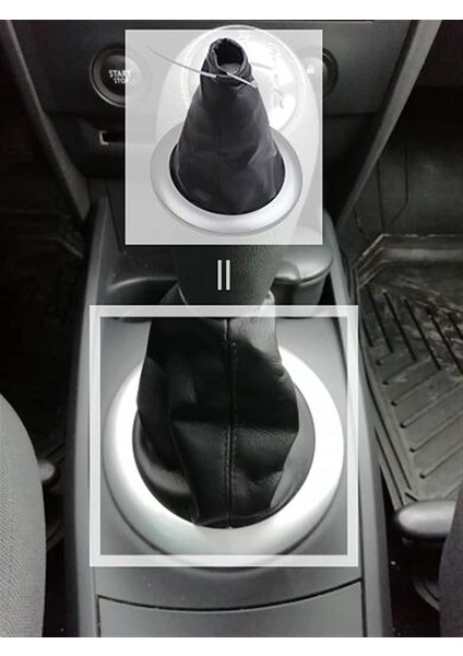 Araba Stil Dişli Vites Knob Gaiter Kapak Önyükleme Çerçevesi Renault Megane Için 2 Mk2 Iı Mk 2 2002-2009 Siyah (Yurt Dışından) fiyatları