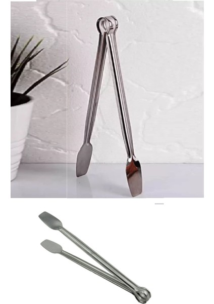 Paslanmaz Mutfak Maşası - 27 cm Mangal Barbekü Maşası