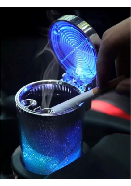 Araç Içi Oto Kokusuz Küllük Rgb Işıklı Kapaklı