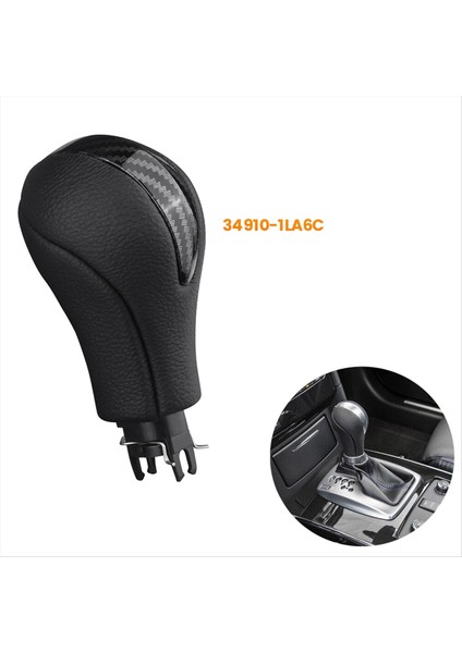 Araç Dişli Vites Düğmesi Kafası 34910-JK03A 34910-1LA6C Infiniti G25 G37 FX37 EX37 QX70 Q60 QX50 QX70 2008-2015 Abs Karbon (Yurt Dışından) modelleri