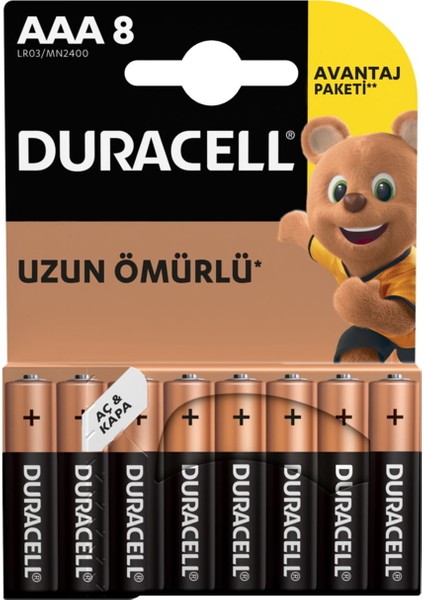 Basic Ince 8'li Aaa Kalem Pil