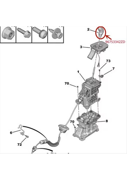 Otomatik Dişli Kolu Vites Düğmesi Hentbol 96780486ZD Peugeot 208 308 3008 5008 Citroen C4 Ds5 96753342DC Için (Yurt Dışından) fırsatları