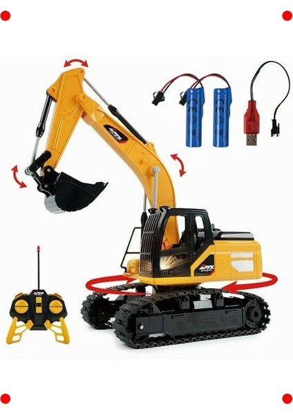 Şarjlı Uzaktan Kumandalı Tam Fonksiyonlu Ekskavatör Oyuncak