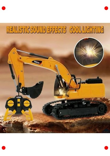 Şarjlı Uzaktan Kumandalı Tam Fonksiyonlu Ekskavatör Oyuncak indirimleri