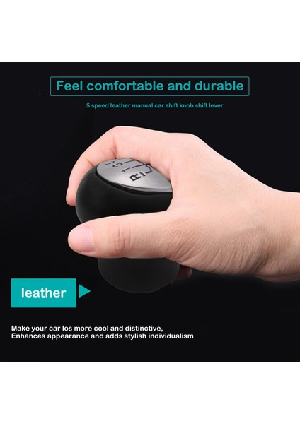 2x 5 Hızlı Deri Manuel Araba Dişli Vites Değiştirme Kenti Kolu Renault Megane Clio Iı Twingo Kangoo Logan Mavi (Yurt Dışından)