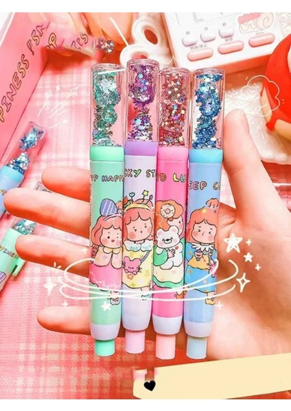 Tatlı Kızlar Simli High Sürgülü Silgi 1 Adet