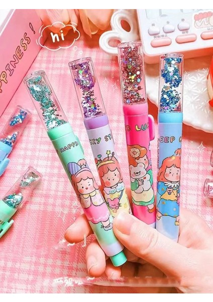 Tatlı Kızlar Simli High Sürgülü Silgi 1 Adet modelleri