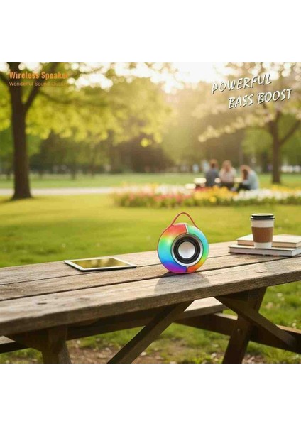 Taşınabilir Kablosuz Bluetooth Hoparlör – Renkli LED Işıklar ve Güçlü Bass Boost Özelliği modelleri