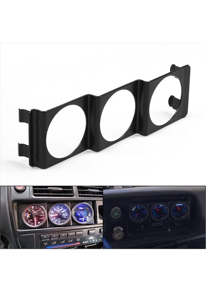 2x Üçlü 52MM x 3 Gauge Tutucu Pod Paneli - Standart Stereo Radyo Yuvası Tek Din Universal (Yurt Dışından) fiyatları