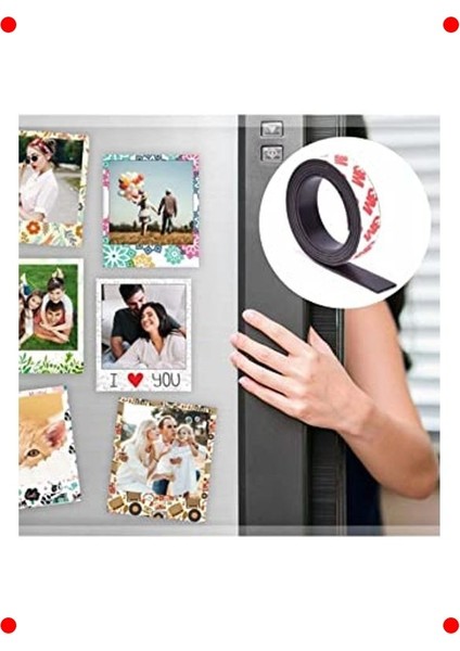 Güçlü Yapışkanlı Şerit Mıknatıs Rulo - Siyah 2cm x 1mt