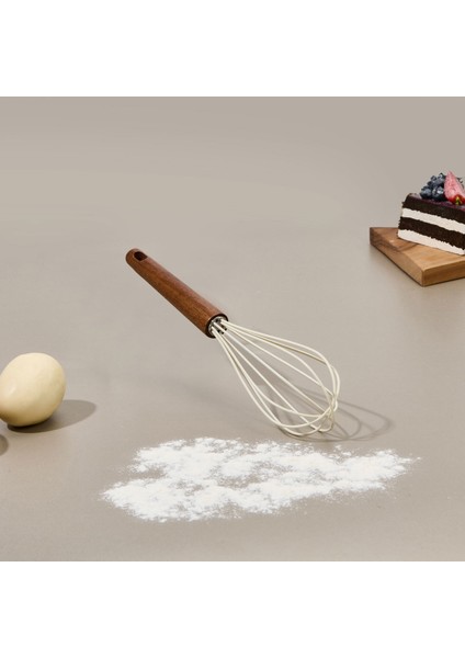 Akasya Saplı Silikon Çırpıcı - Kahverengi / Krem - 30 cm fiyatları