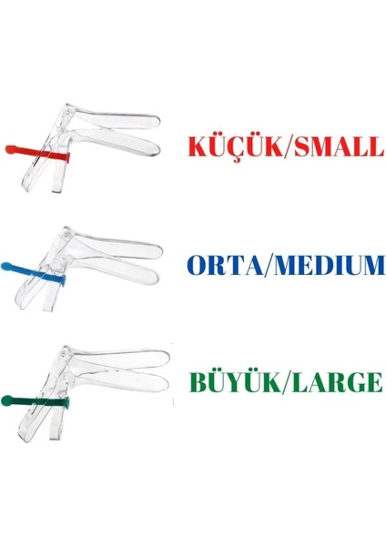 Vaginal Speculum S/m/l - Vajinal Spekülüm 3lü Paket