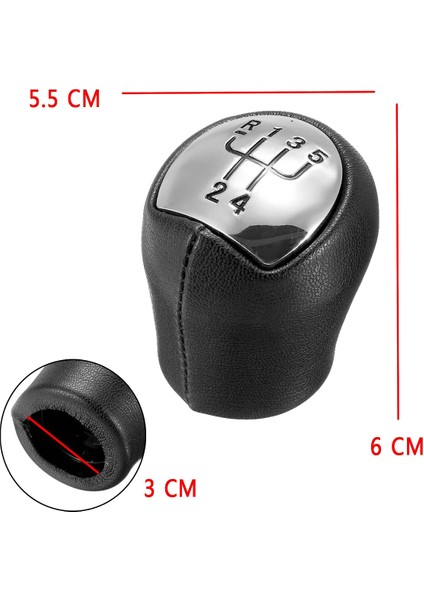 5 Hızlı Krom Deri Araba Dişli Vites Değiştirme Düğmesi Renault Clio Espace Kangoo Express Laguna Megan Cabriolet (Yurt Dışından) modelleri