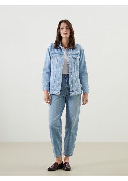 Yeni Sezon Balloon Fit Kadın Jean Pantolon