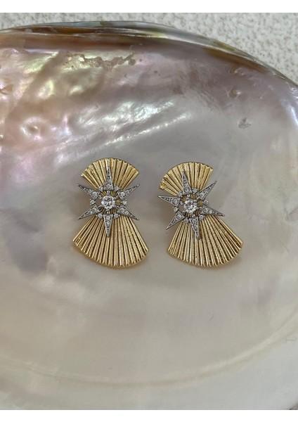 Magic Star Altın Kaplama Küpe