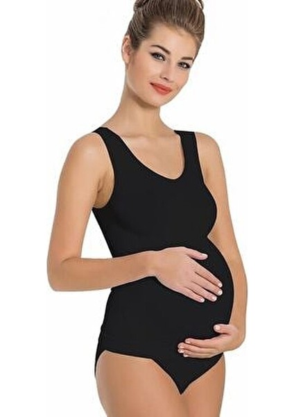 Kalın Askılı Hamile Atlet Korse Rahat Kullanım İçin Tasarlanmış Siyah 1636 Model fiyatları