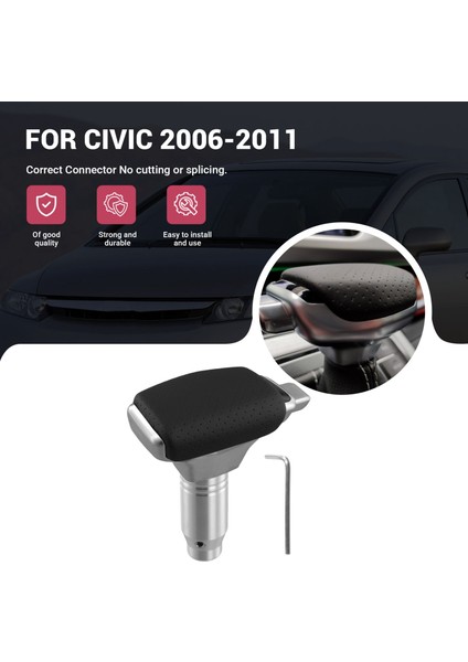 Honda Civic Için Delikli Araba Otomatik Dişli Vites Stick Düğmesi Vitör Kafası 2006-2011 (Yurt Dışından) fırsatları