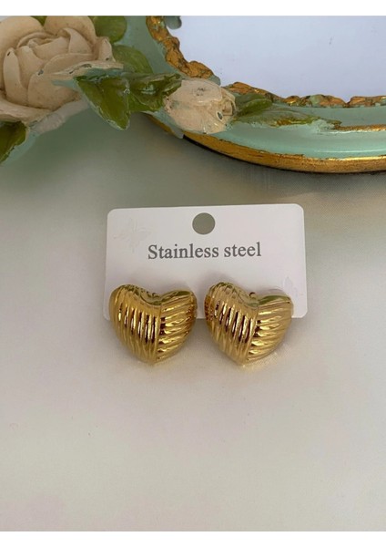 Gold Renkli Kalp Küpe fiyatları