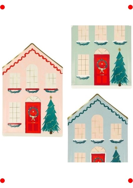 Kutlama Evi Temalı Parti Tabakları (8'li) indirimleri