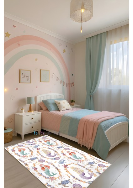 Denizkızı Masalı Bambu Çocuk Odası Halısı