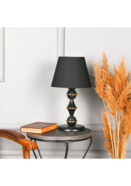 Light Berlin Metal Abajur - Siyah - 43X25X25 cm