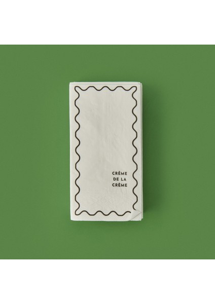 Kitchen 20'li Creme De La Creme Desen Peçete - Gri / Beyaz - 16X8 cm fiyatları
