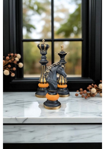 Dekoratif 3'lü Satranç Biblo