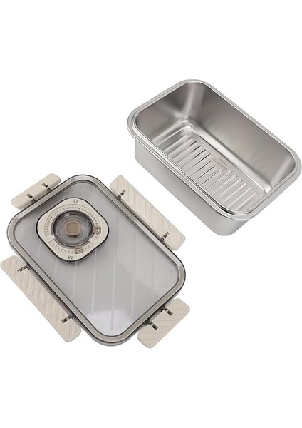Buzlukta Gıda Saklama Kabı Paslanmaz Çelik ve Tarih Detaylı 1 Lt modelleri