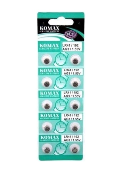 Ag3 Saat Pili - Düğme Pil 10LU Paket LR41/192 1.55V fiyatları