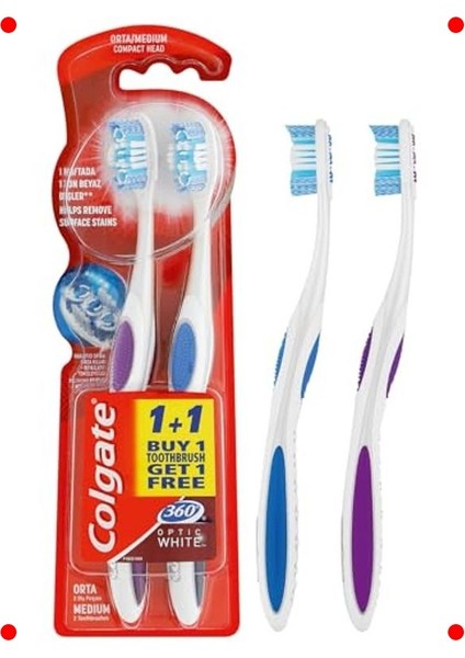 Dil ve Yanak Temizleyicili Beyazlatıcı Diş Fırçası 1+1 modelleri