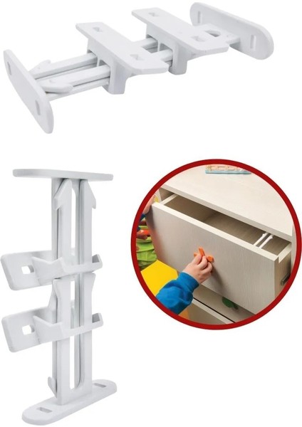 Sürgülü Kilit + Slide Dolap Çekmece Kilidi - Dolap Çekmece - Çocuk Koruma Kilidi 2li Set Cpbfc8 fiyatları