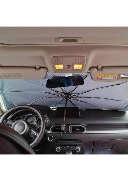 Araç Şemsiyesi Bütün Araçlara Uyumlu Katlanabilir Şemsiye Güneşlik
