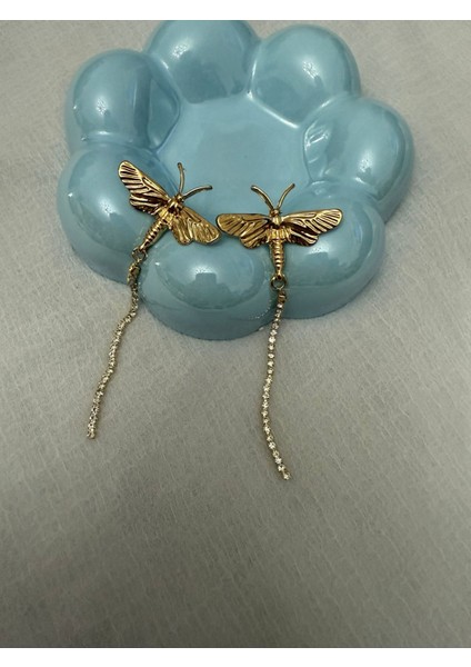 Kuyruklu Kelebek Modelli Küpe