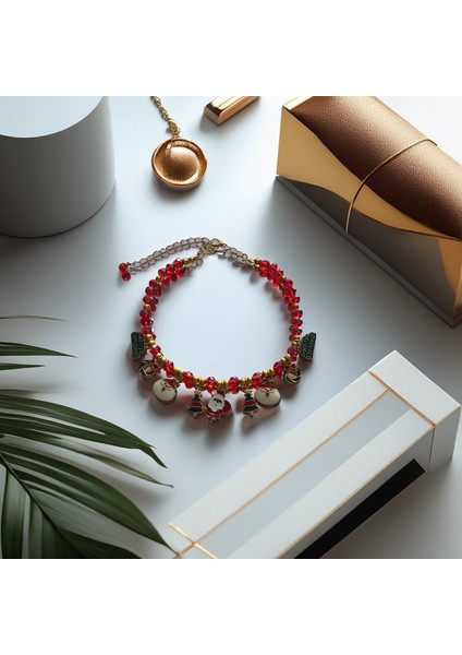 Kedi ve Köpek Için Merry Christmas Kırmızı Yeni Yıl / Noel Kolyesi