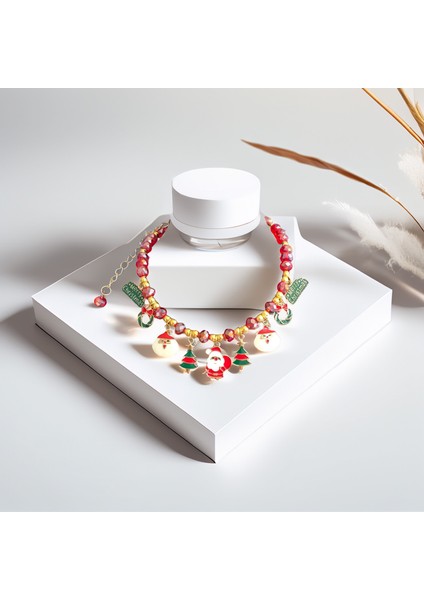 Kedi ve Köpek Için Merry Christmas Kırmızı Yeni Yıl / Noel Kolyesi fiyatları