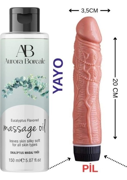 Okaliptus Aromalı 150ML Masaj Jel 20 cm Anl Vaginal Kulanım Için 20CM Süper Set Titreşimli Aşkın Deposu 20 cm Anl Vaginal Kulanım Için