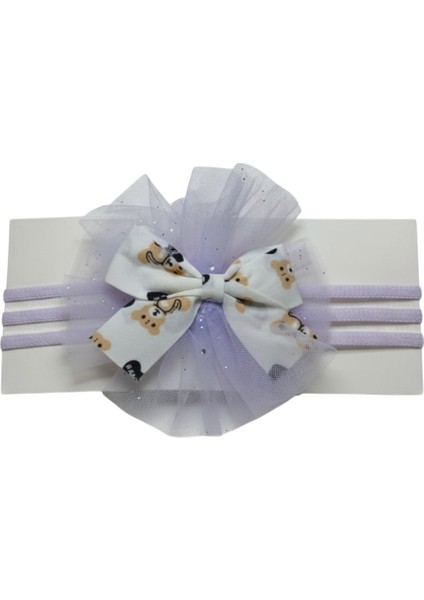 Kız Bebek-Çocuk Fiyonklu Bandana - Toka