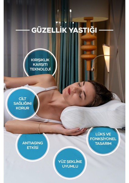 Visco Güzellik Yastığı Ortopedik & Kırışıklık Önleyici
