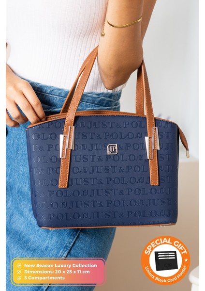 Orijinal Just Polo Collection 5 Bölmeli Lüks Yumuşak Deri Ayarlanabilir Çapraz Askılı Omuz Çantası