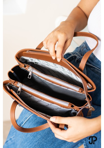 Orijinal Just Polo Collection 5 Bölmeli Lüks Yumuşak Deri Ayarlanabilir Çapraz Askılı Omuz Çantası modelleri