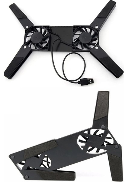 2 Fanlı Notebook Soğutucu Portatif Katlanabilir Laptop Soğutucu Fan Usbli Stand Bilgisayar Fanı modelleri