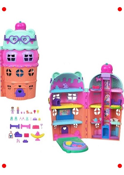 Ayıcık Temalı Dondurma Evi Oyun Seti ve Mikro Bebekler