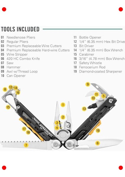 Kompakt Dış Mekan Çok Amaçlı Alet modelleri