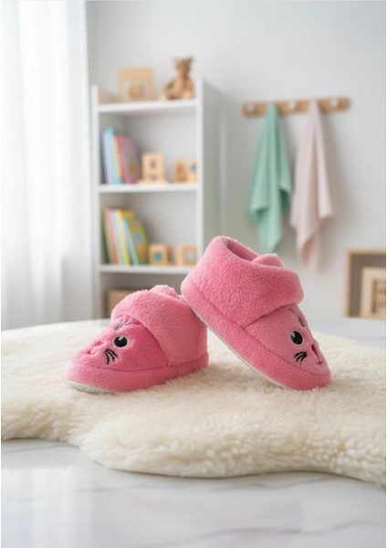 Sevimli Hayvanlar Cırtlı Kaydırmaz Taban Kreş Ev Okul Ayakkabısı Bebek Çocuk Panduf Ev Botu fiyatları