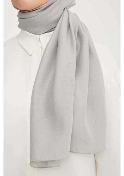 Trend Açık Gümüş Düz Renk Pırıltı Şal 2 - 23017 fiyatları
