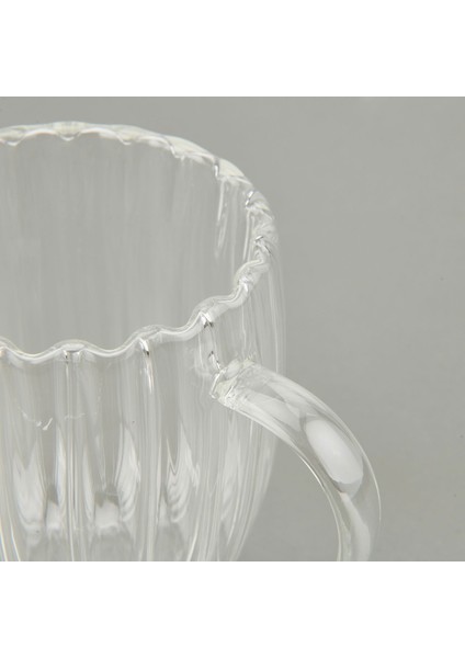 Çift Cidarlı Çizgili Bardak - Şeffaf - 350 ml modelleri